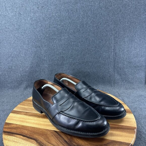 ALLEN EDMONDS Randolph shell cordovan penny loafers 14C leather shoes black